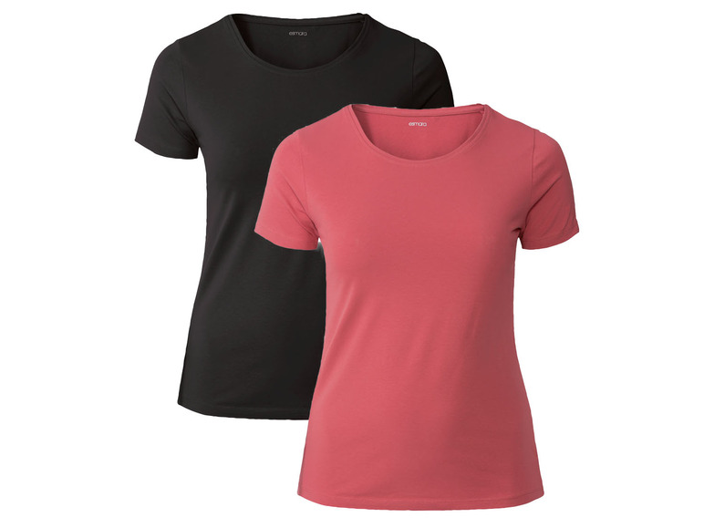 Ga naar volledige schermweergave: esmara® Dames T-shirts, 2 stuks, met hoog katoengehalte - afbeelding 7