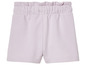Lila shorts met elastische tailleband.