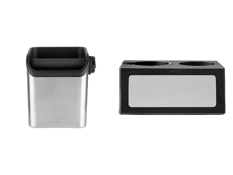 Een Livarno Home afvalemmer met een houder voor koffiepads.