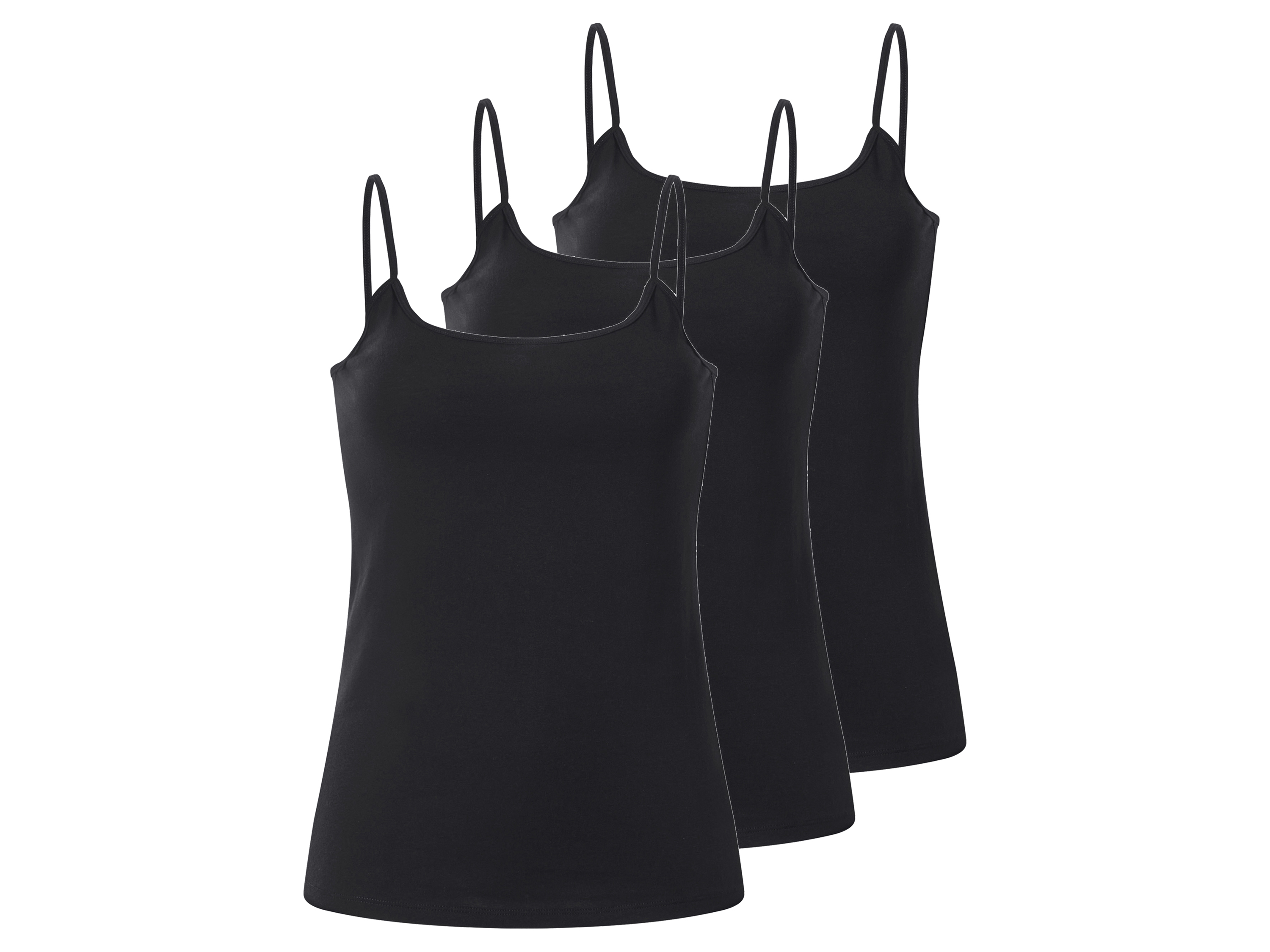 esmara Set van 3 dames spaghettitops (Zwart, M (40/42))