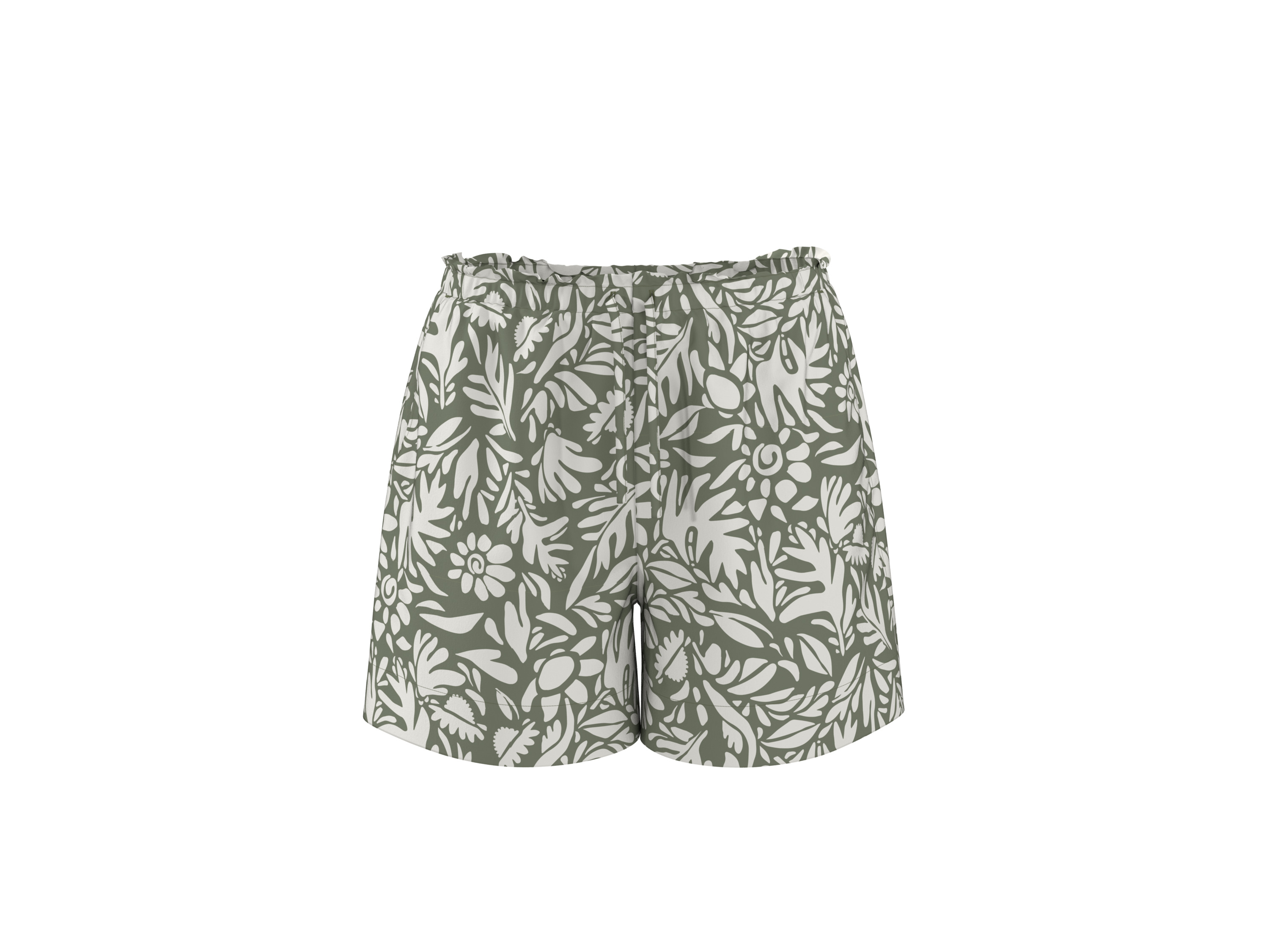 ESMARA Korte dames broek met linnen (Print, XS (32/34))