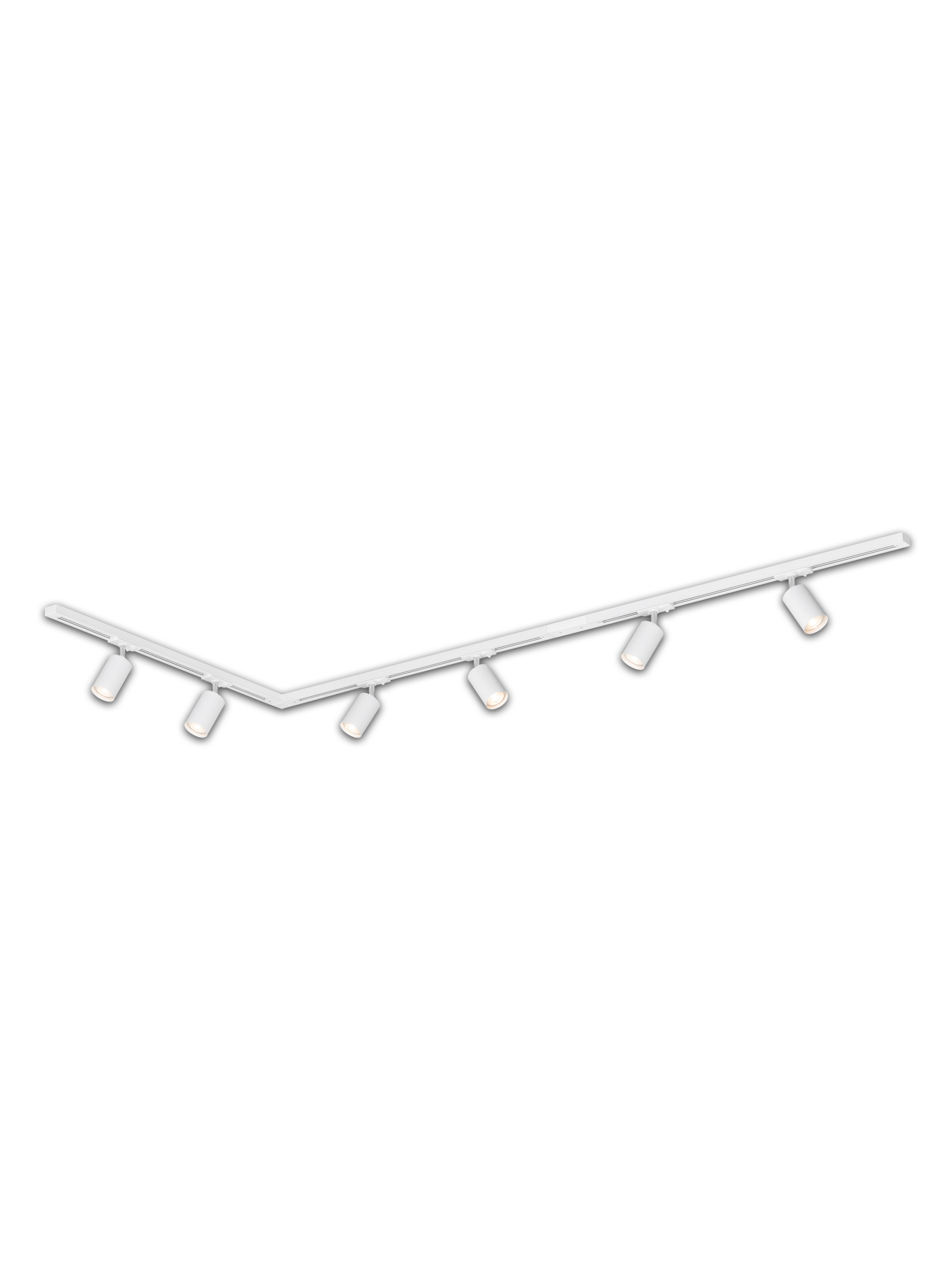 BRILONER LED-plafondlamp rails (2,25 m L-vorm, wit)