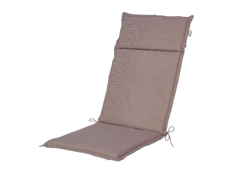 Beige ligstoelkussen met strikjes, merk LIVARNO home.