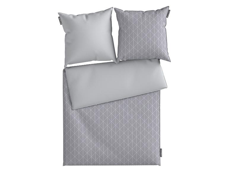 MICHALSKY grijs dekbedovertrekset met geometrisch patroon