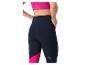 Donkerblauwe sportleggings met fuchsia details.