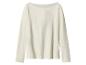 Crèmekleurig T-shirt met lange mouwen en boothals