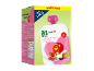 Biologische appel-peer-aardbei-zwarte bessen fruitpuree voor baby's vanaf 6 maanden, 6x100g multipack.