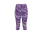 Sportieve capri legging voor dames met paars camouflagepatroon en trekkoord in de taille.