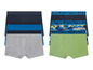Twee sets boxershorts voor jongens, één met effen kleuren en één met patronen.