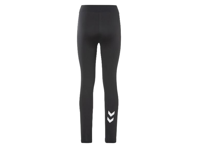 Zwarte leggings met wit Hummel-logo.