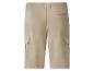 Kaki cargo shorts met zij- en achterzakken.