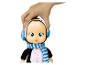 Een Baby Alive pop met een wintermuts en sjaal.