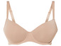Een beige bh met brede bandjes.