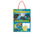 Een doos met knutsel-, kleur-, puzzel- en stickeractiviteiten met een dinosaurus thema.