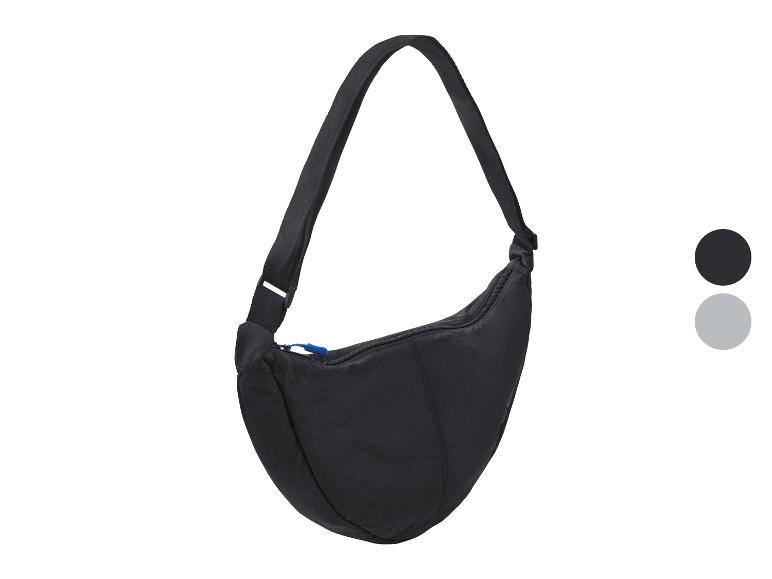 Zwarte schoudertas met lange band.