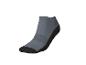 Grijze korte sportsok met zwarte teen en hiel