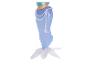 Zeemeerminnenpop met blauwe staart en parelketting