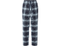 Geruite pyjamabroek voor heren in donkerblauw en lichtblauw met trekkoord in de taille.