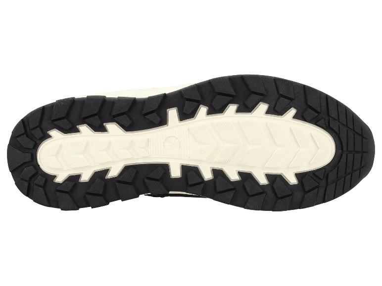 Zwart-witte zool van een Timberland-schoen