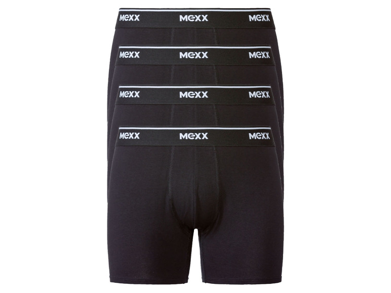 Ga naar volledige schermweergave: MEXX Heren boxer, 4 stuks, elastische boorden met merk-opschrift - afbeelding 1