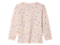 Roze meisjes t-shirt met stippen.