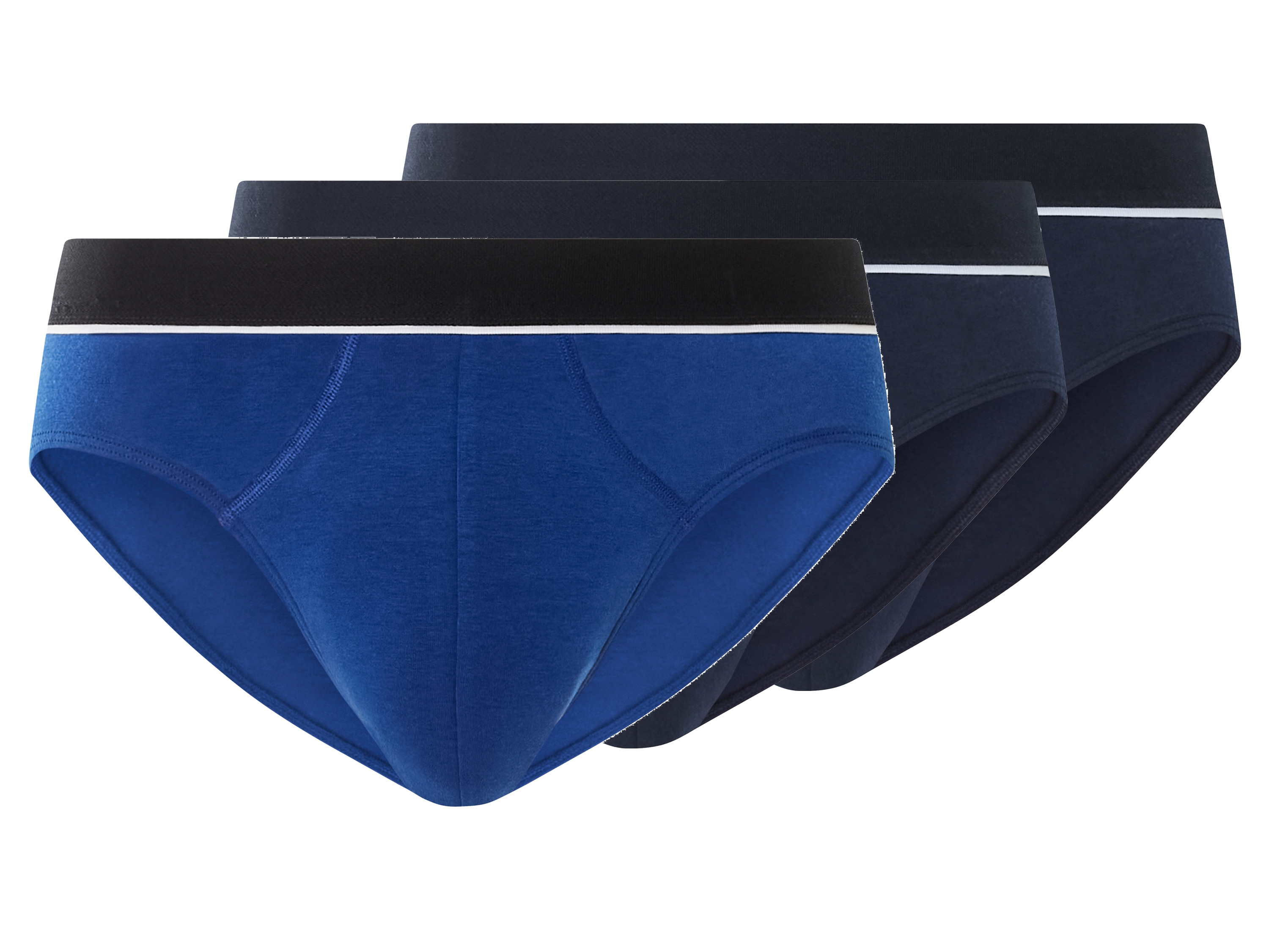 esmara Men Set van 3 heren onderbroeken (Donkerblauw/blauw, L)