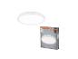Ronde LED-plafondlamp en verpakking met 1640 lm, 15 W en 3000 K.