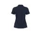 Donkerblauw dames poloshirt, achterkant