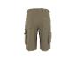 Heren khaki cargoshorts, achteraanzicht