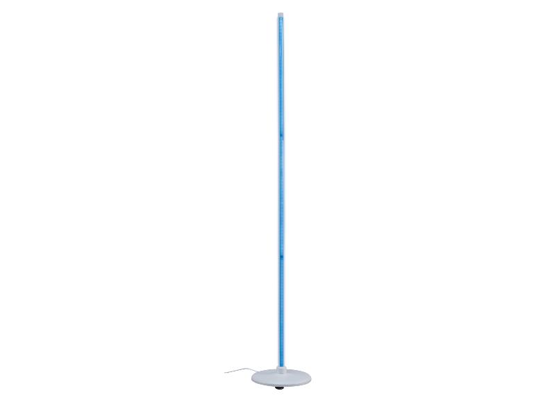 Witte vloerlamp met blauw LED-licht