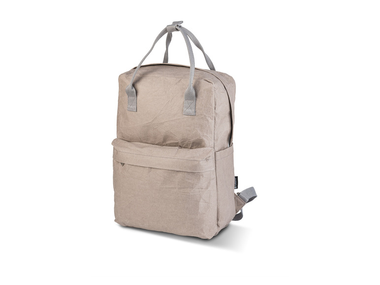 Beige rugzak van Toprove met een ruw papierachtig oppervlak.