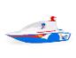 Lena speelgoedpolitieboot met politiefiguur, blauw, wit en rood