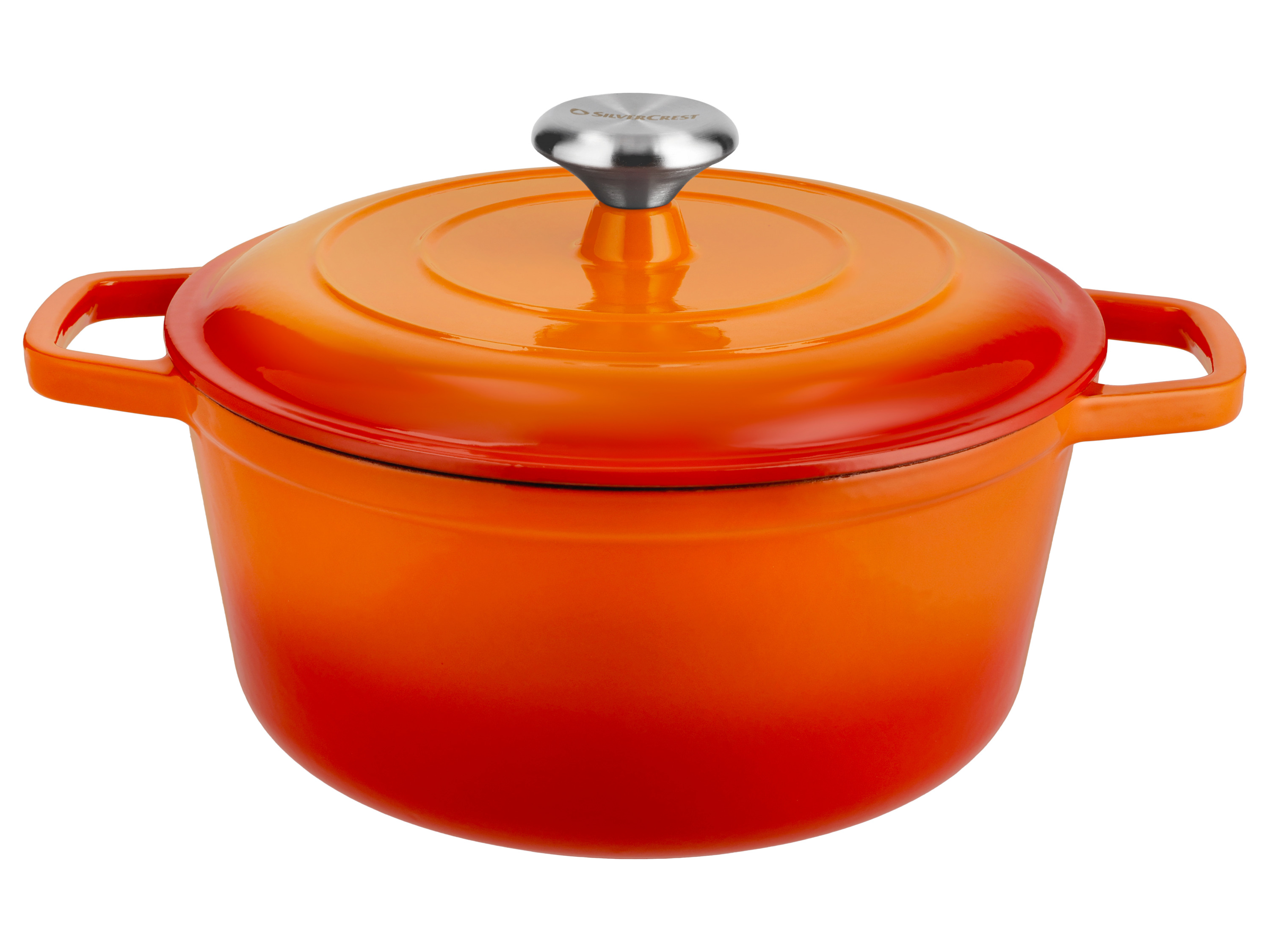 SILVERCREST Gietijzeren pan, Ø26 cm (oranje)