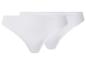 Twee paar witte naadloze damesonderbroeken