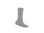 Grijze sok op een witte achtergrond.
