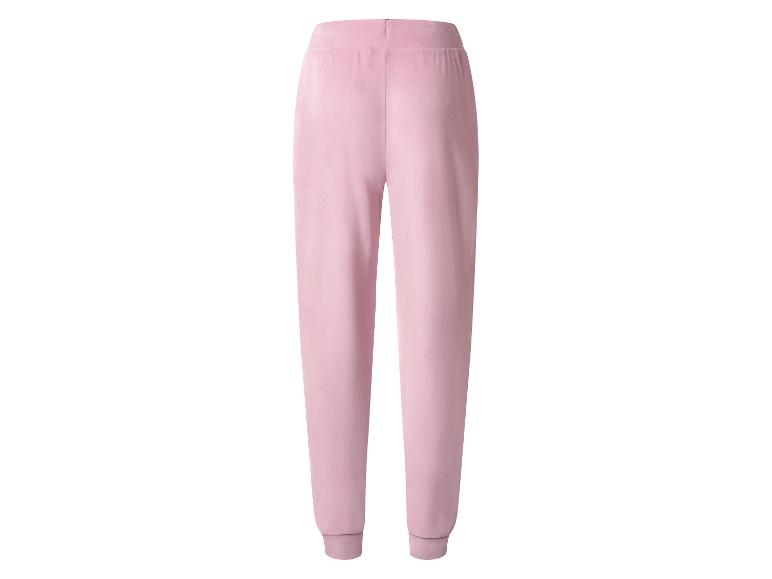 Roze velours joggingbroek voor dames, achterkant