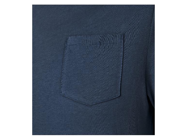 Donkerblauw T-shirt met borstzak