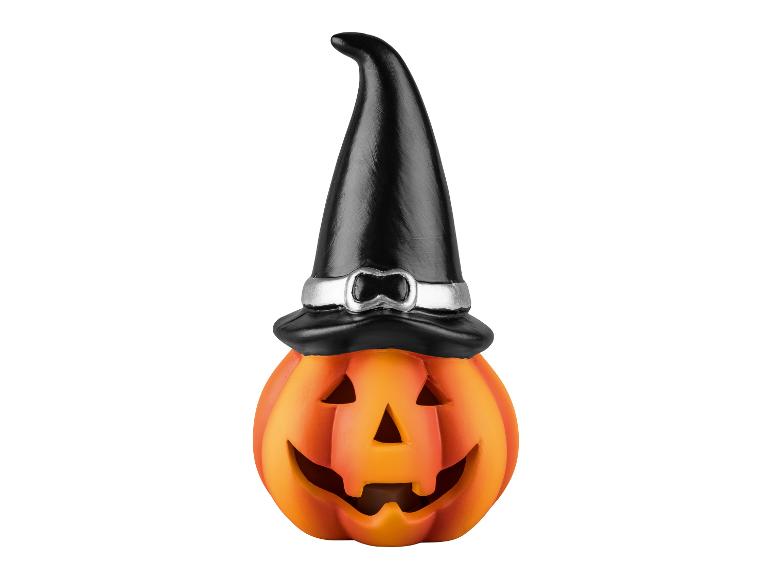 Decoratieve Halloween pompoen met zwarte heksenhoed.