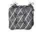 Grijs geruit stoelkussen met strikjes, merk LIVARNO