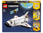 LEGO Creator 3-in-1 set met een spaceshuttle, een satelliet en een astronaut.