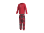 Rode pyjamaset met lange mouwen, geruite broek en 'Cookie Time'-afbeelding.