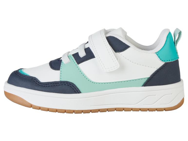 Kindersneakers in wit, blauw en mint
