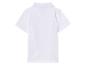 Wit poloshirt met hoge kraag voor kinderen.