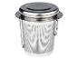 Stalen thee-infuser met zeef en deksel.