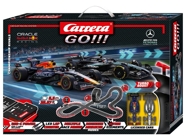 CARRERA Champion's Rivals racebaan met twee Formule 1-auto's in de verpakking