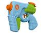 Blauw, groen en oranje speelgoedwaterpistool met de tekst 'SPLASH'.