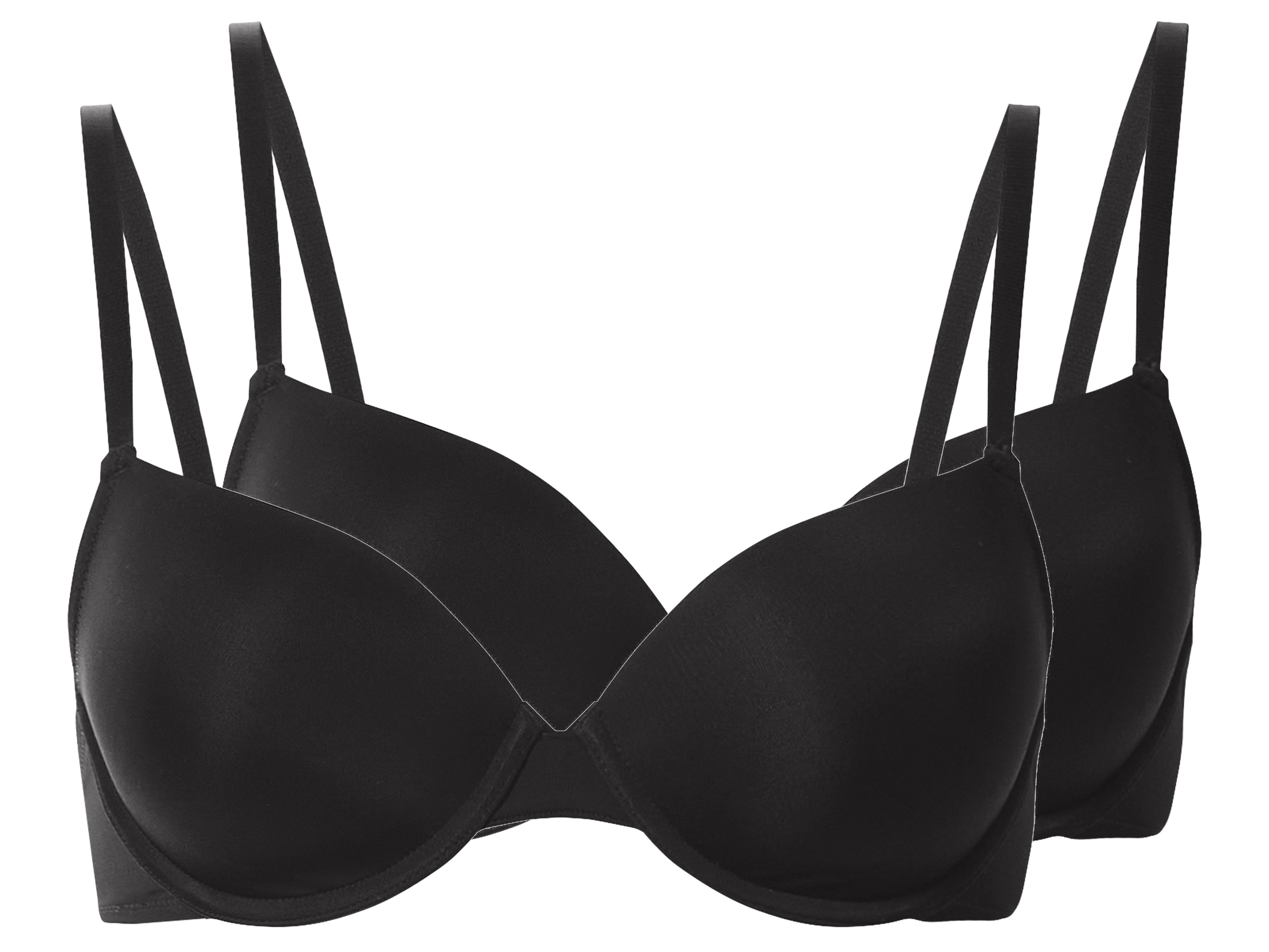 esmara Set van 2 BH's (Zwart, 75B)