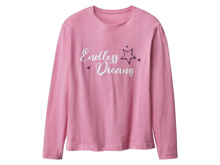 Roze shirt met lange mouwen met de tekst 'Endless Dreams' en sterren.