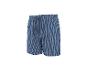 Blauw gestreepte pyjamashorts met trekkoord.