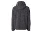 Grijze fleece hoodie, achterkant